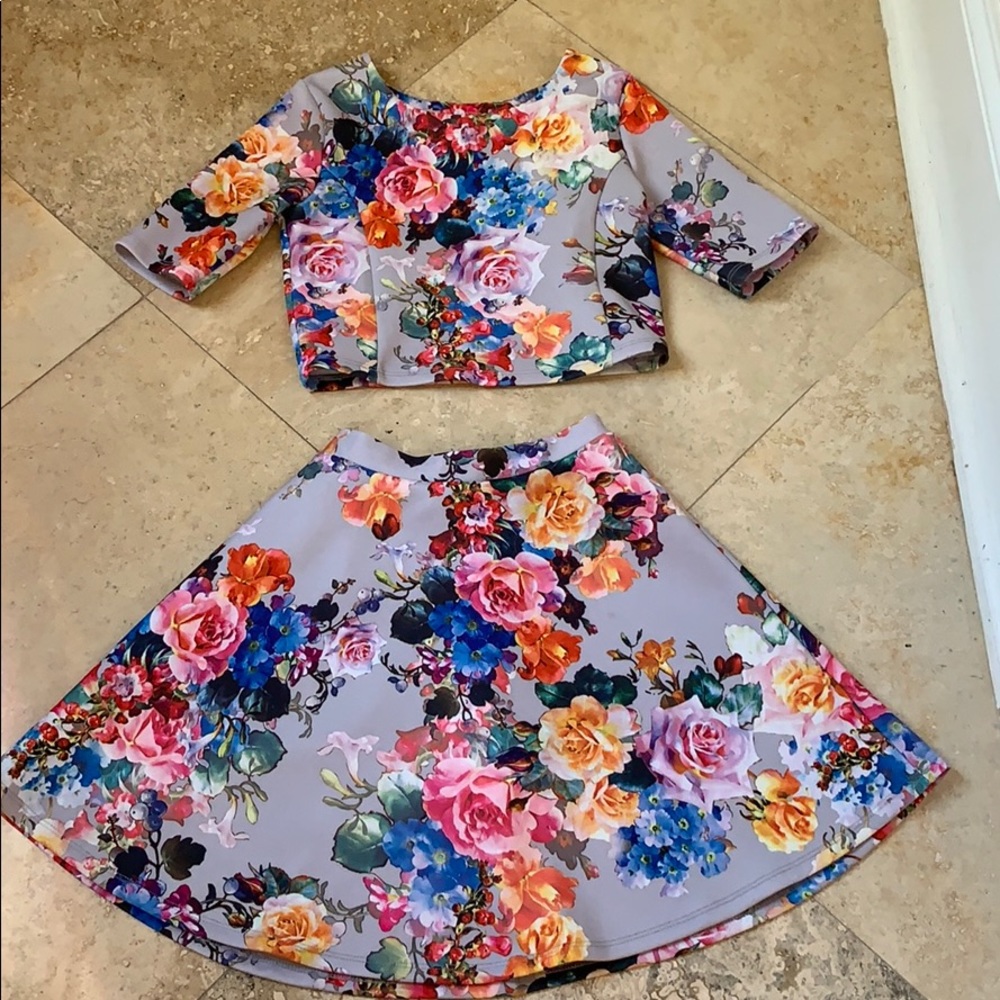 Skirt n crop top